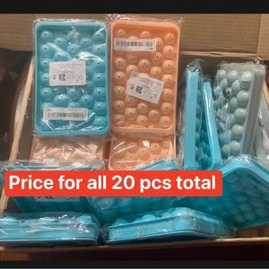 20 pcs Round Ice Cube Tray, Ice Ball Maker Mold for Freezer with Lid